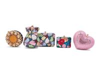 Five Kathrine Baumann Floral Motif Minaudières