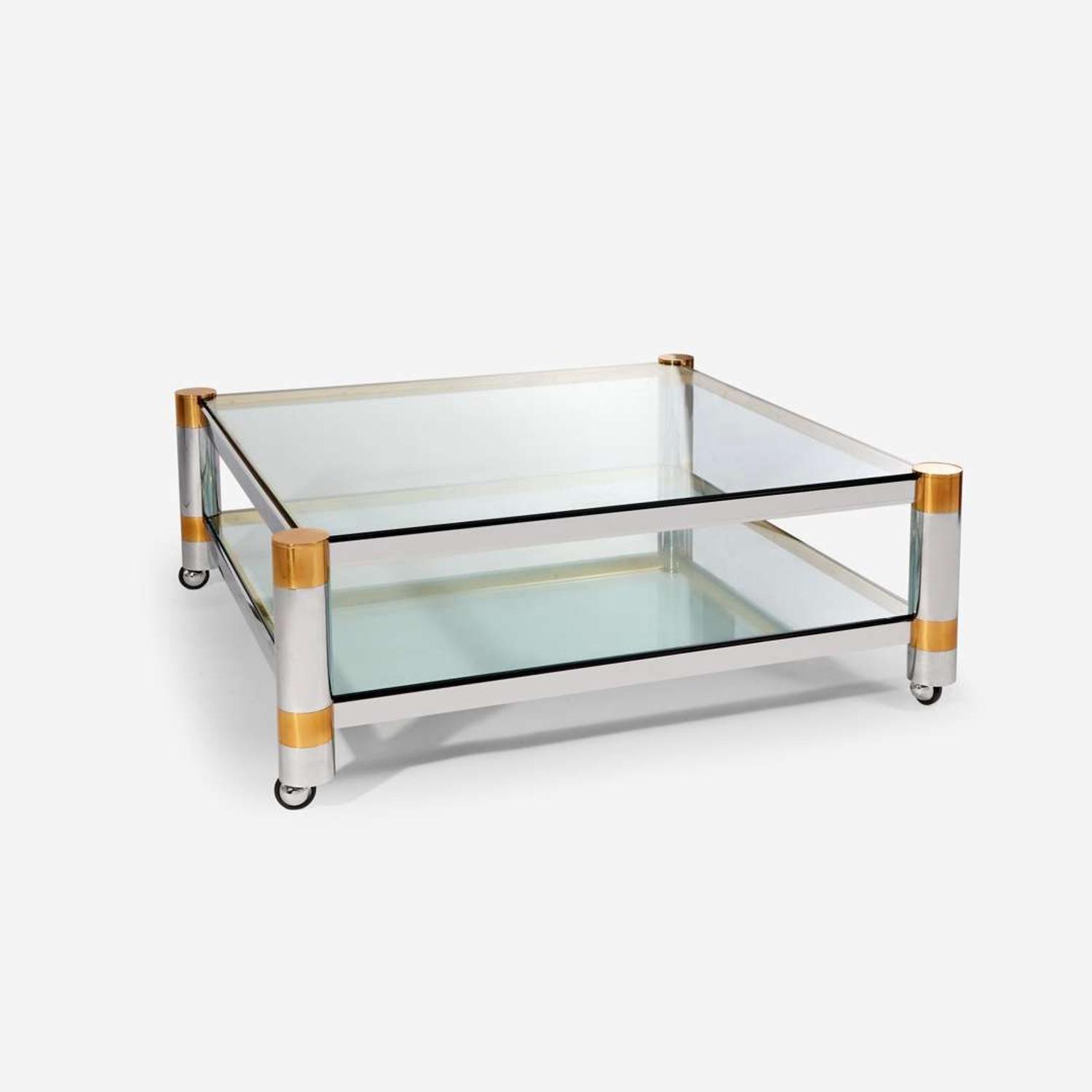 Karl Springer A "Round Leg" Coffee Table, circa 1980