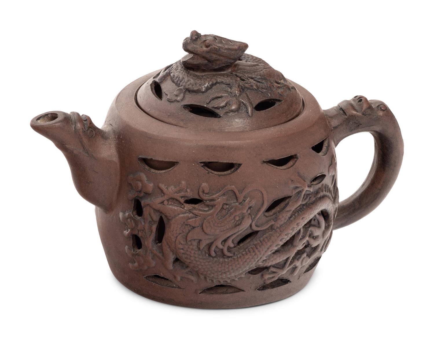 Five Chinese Yixing Zisha Pottery Teapots
