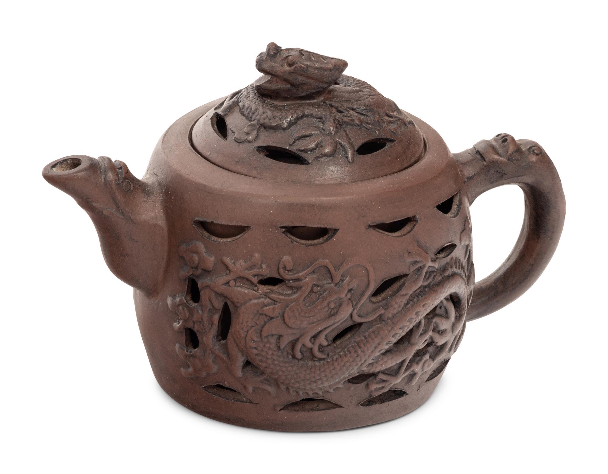 Five Chinese Yixing Zisha Pottery Teapots