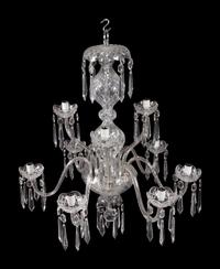 A Waterford Crystal Nine Arm Chandelier