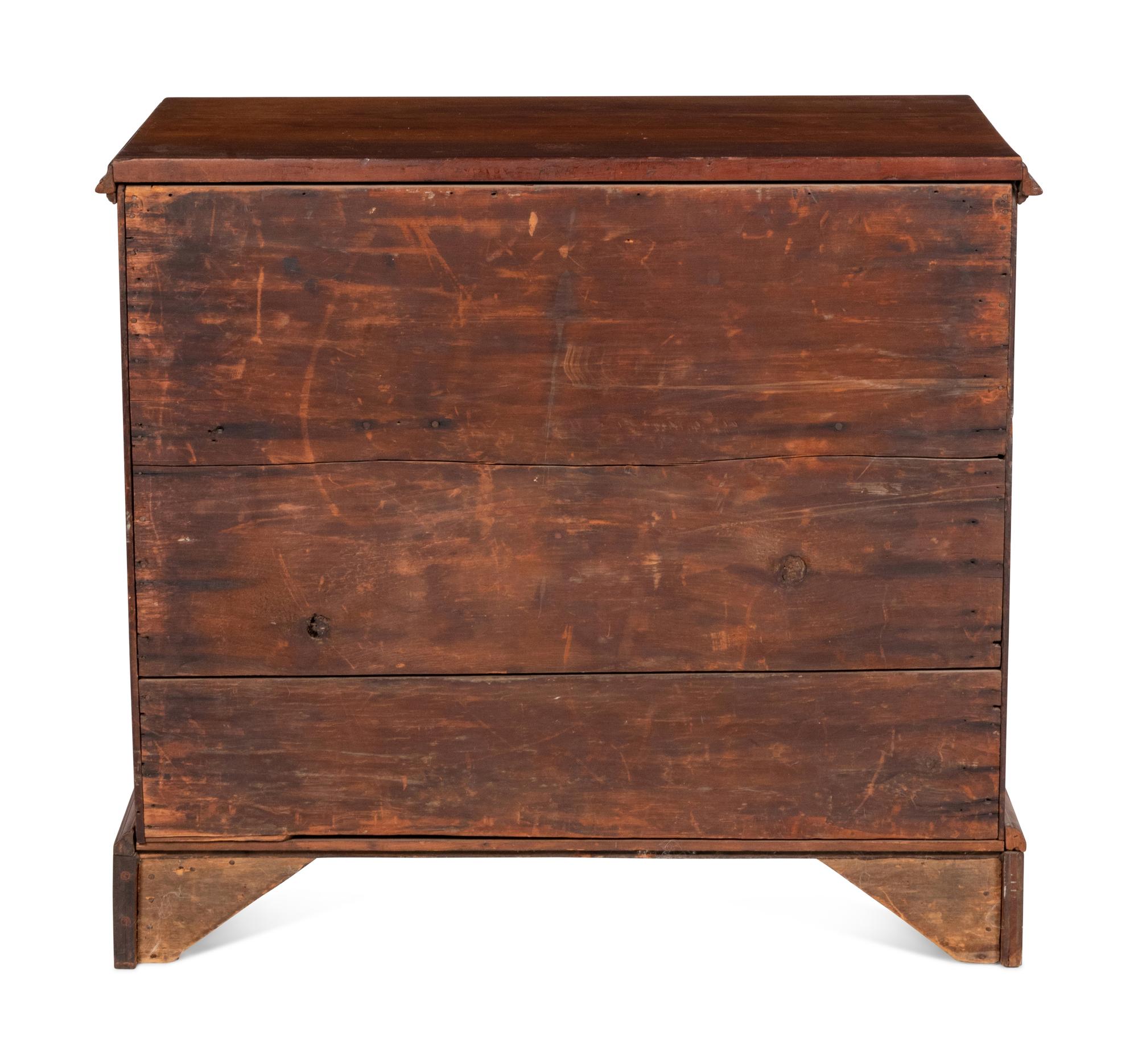 A Chippendale Fan-Carved Walnut Bachelor's Chest
