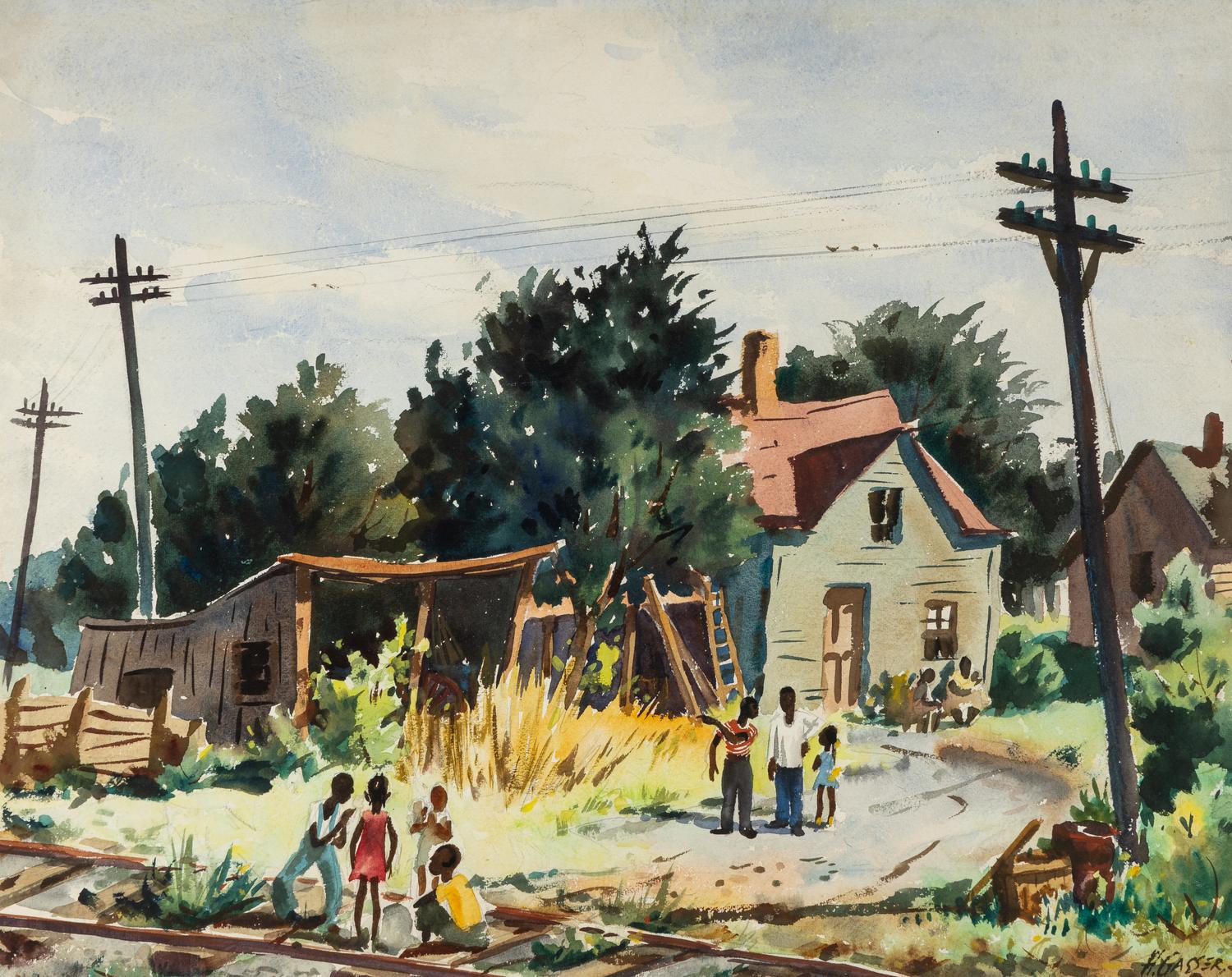 Parkwood Tracks & Telephone Poles, c. 1930's