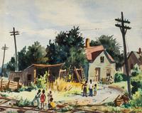 Parkwood Tracks & Telephone Poles, c. 1930's