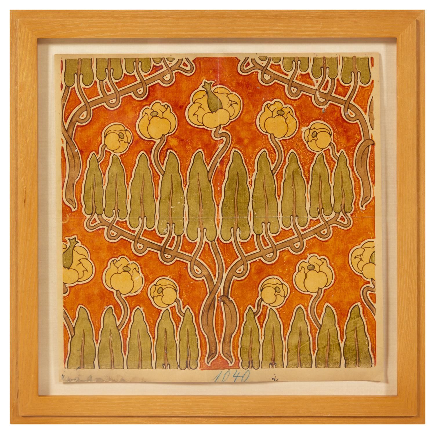 A Pair of Art Nouveau Block Prints