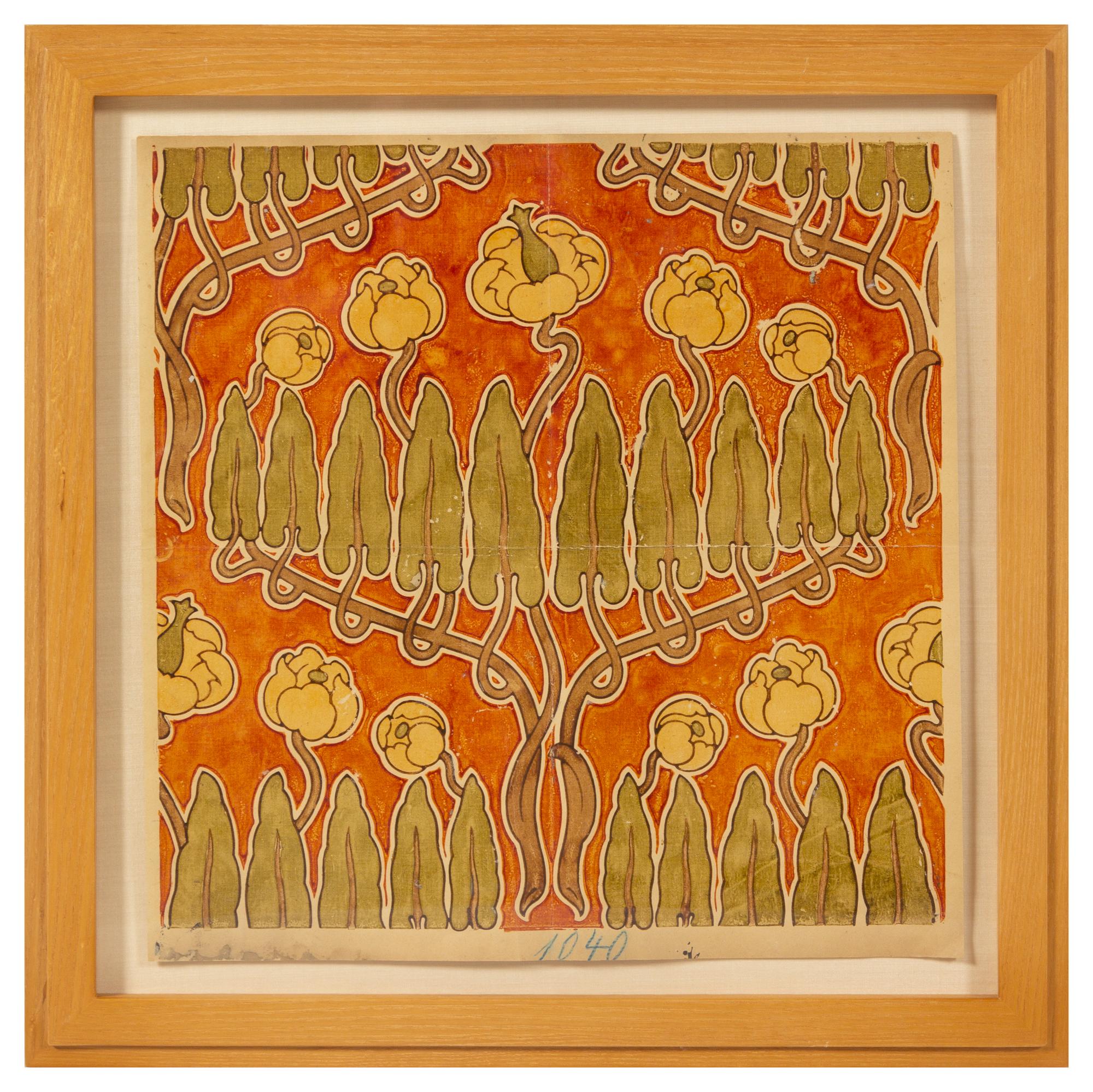 A Pair of Art Nouveau Block Prints