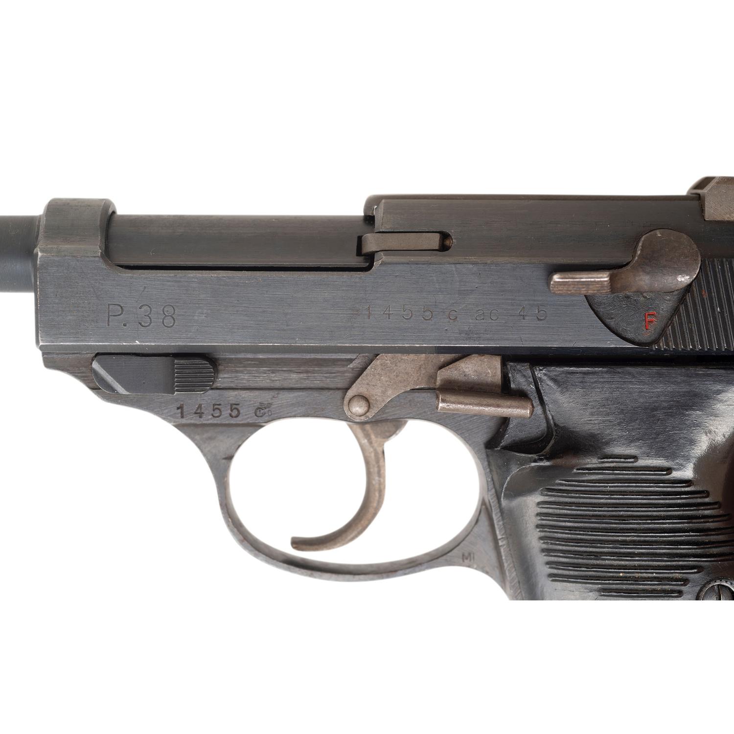 **Scarce E/140 and MI marked FN Frame C-Block ac45 Code Walther P.38 Pistol