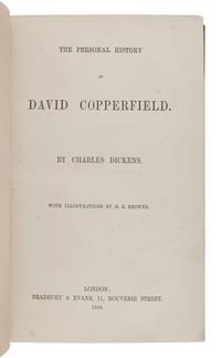 DICKENS, Charles (1812-1870). The Personal History of David Copperfield. London: Bradbury & Evans, 1850.