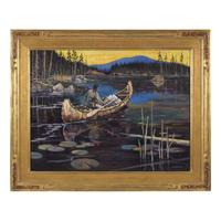 Keith C. Smith (Canadian, 1924-2000) — Indian in Canoe