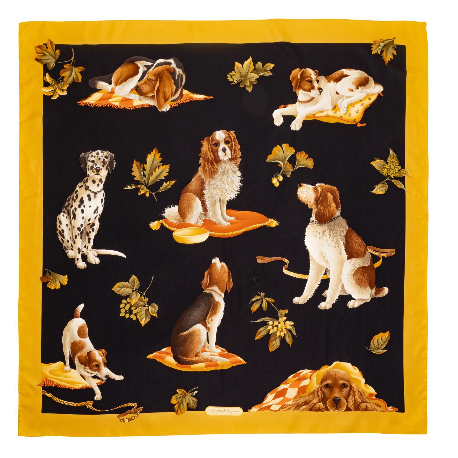 Salvatore Ferragamo Silk Scarf, 1980-2000s
