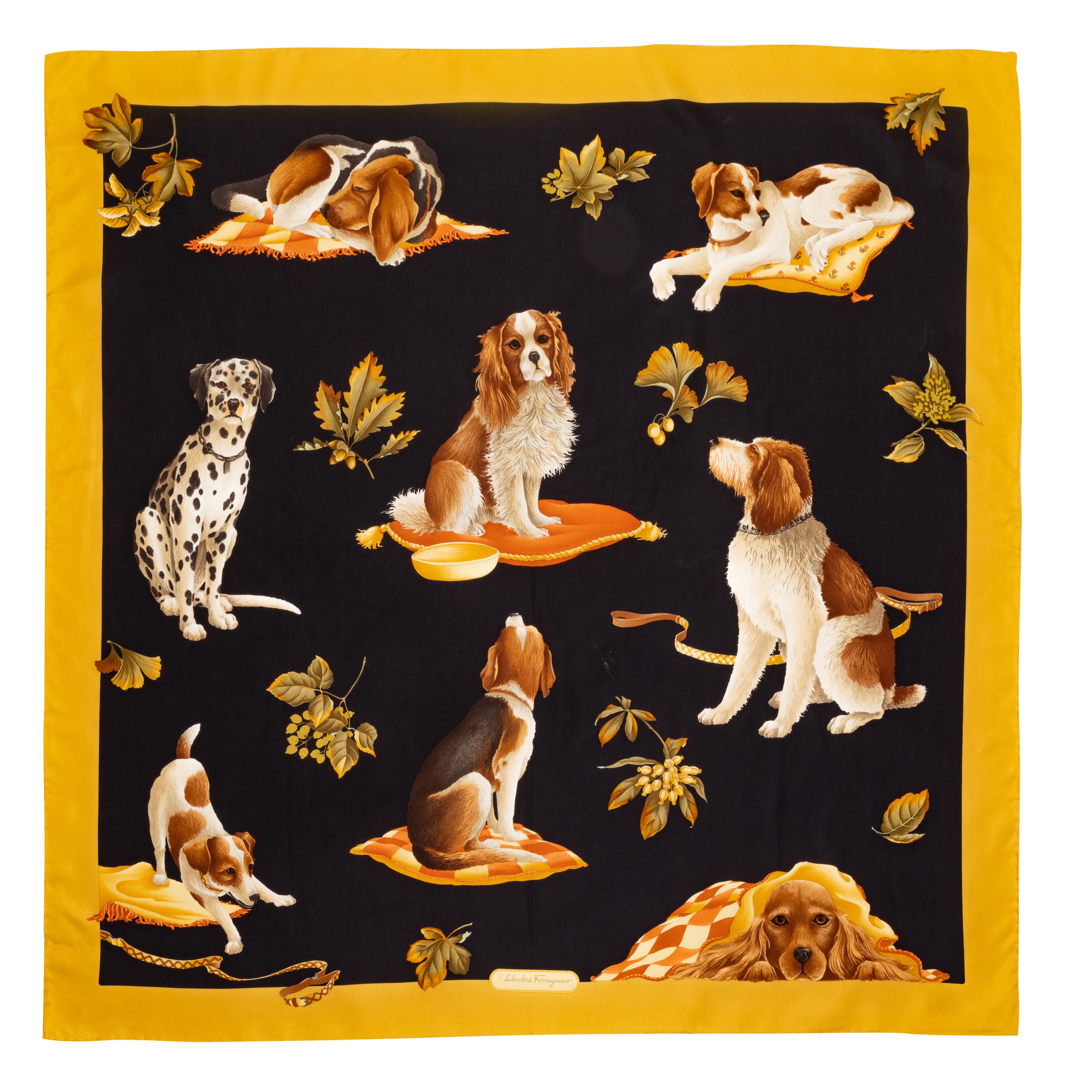 Salvatore Ferragamo Silk Scarf, 1980-2000s