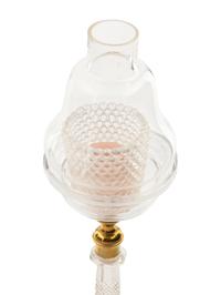 A Pair of Edwardian Brass Mounted Cut-Glass Candlesticks