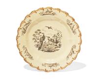 A Wedgwood Queensware 'Chelsea Bird' Plate