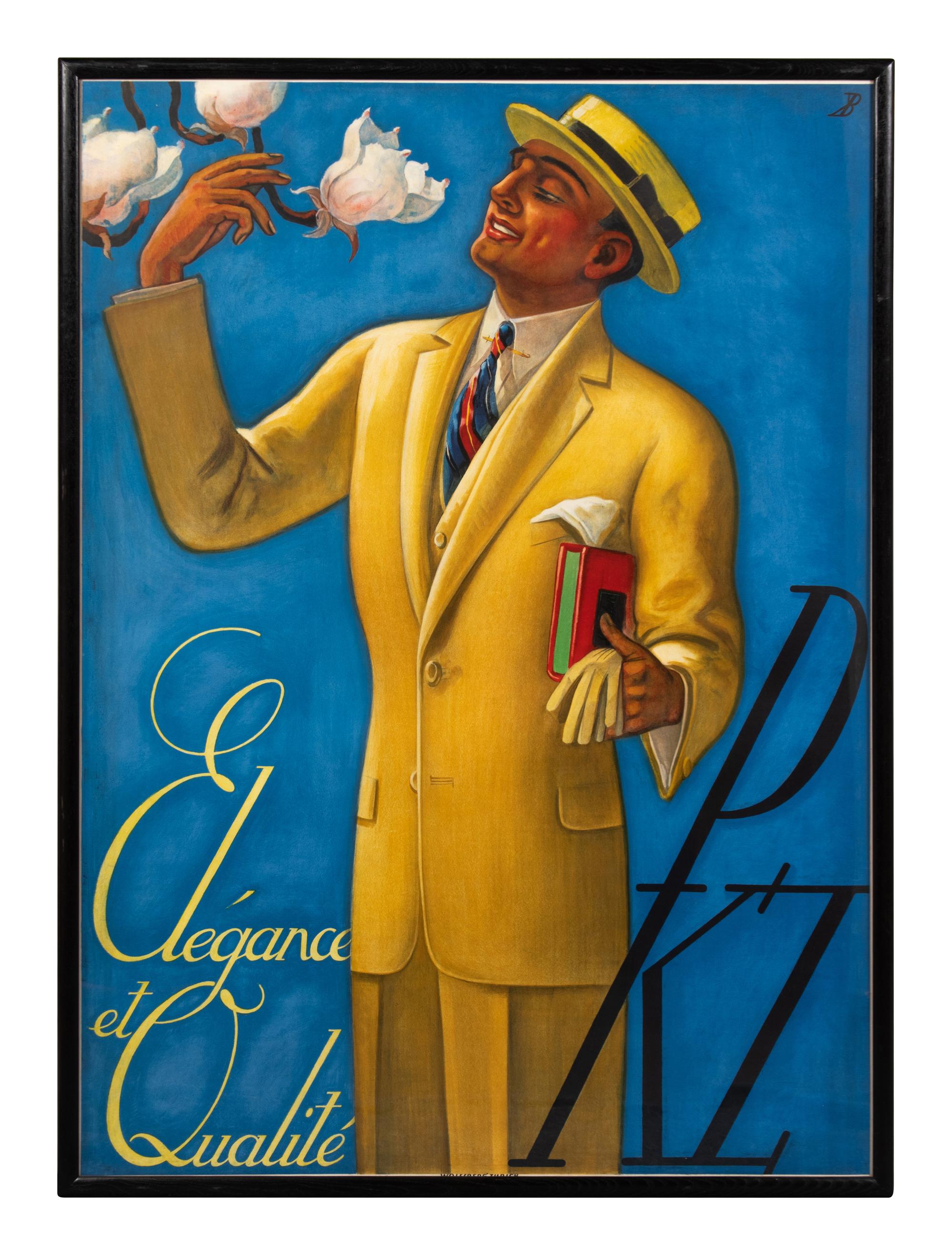 A Collection of Six Vintage Advertising Posters for the Swiss Clothing Company PKZ
