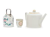 Three Chinese Famille Rose Porcelain Teawares