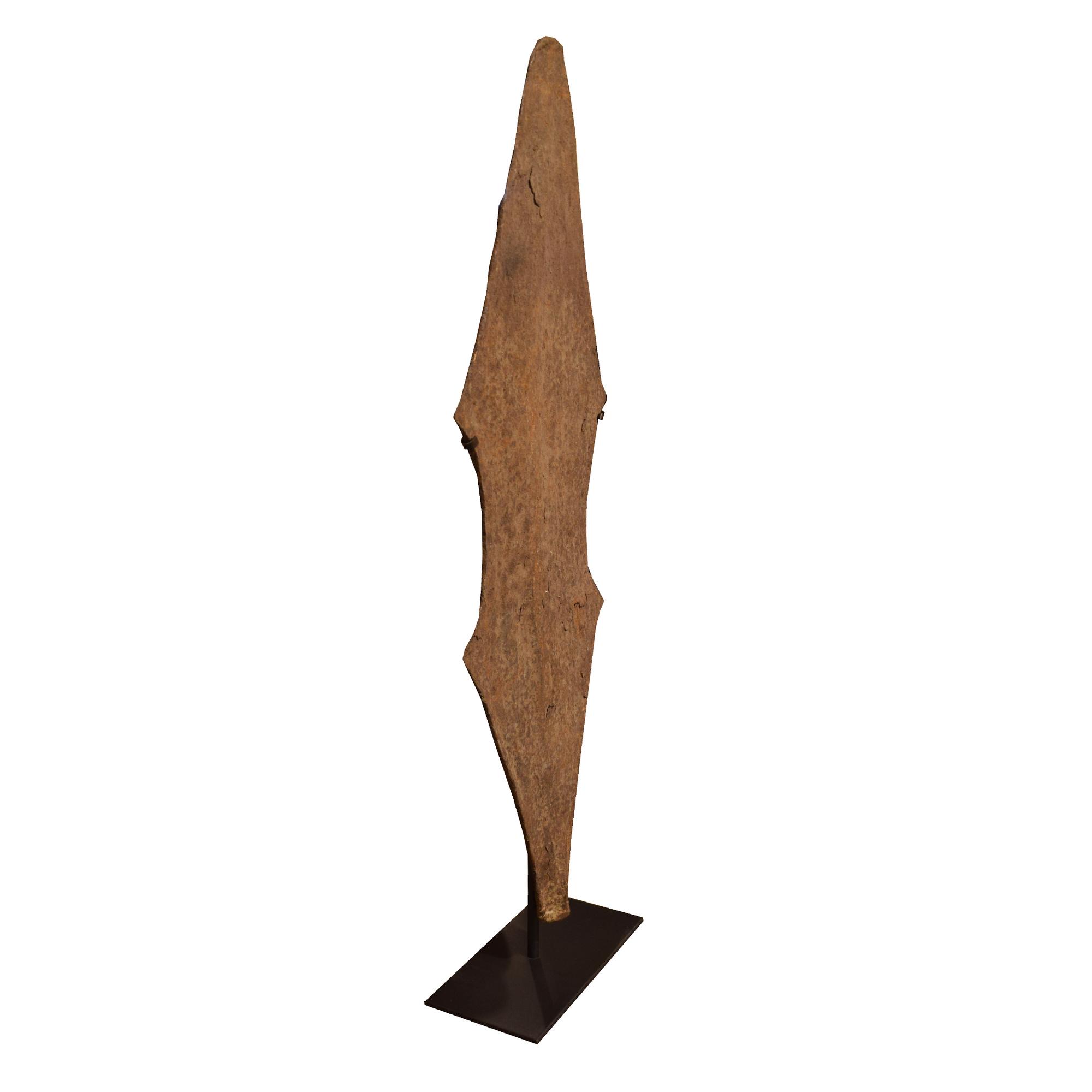 Iron Currency on Custom Mount 9.5" W x 4" D x 28.5" H — Nigeria, Mid-20th Century