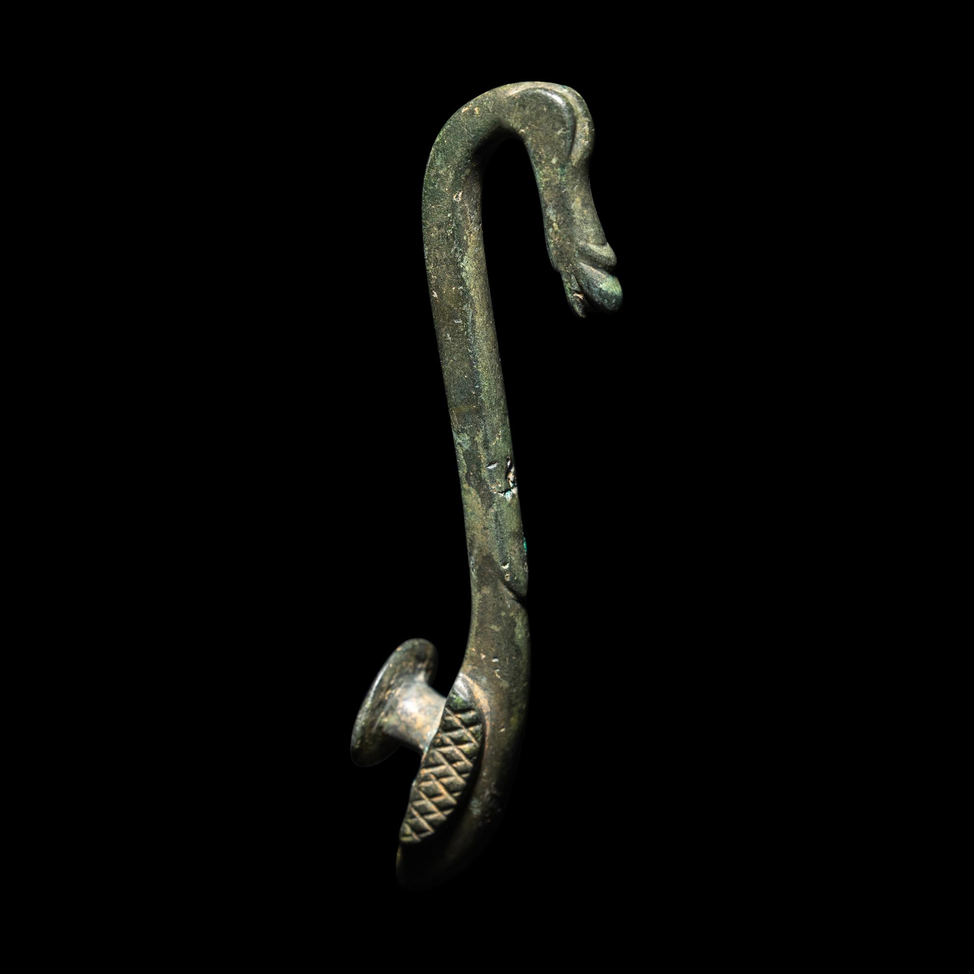 Three Chinese Metal Belt Hooks, Warring States-Han Dynasty 戰國-漢 青銅帶鉤三件