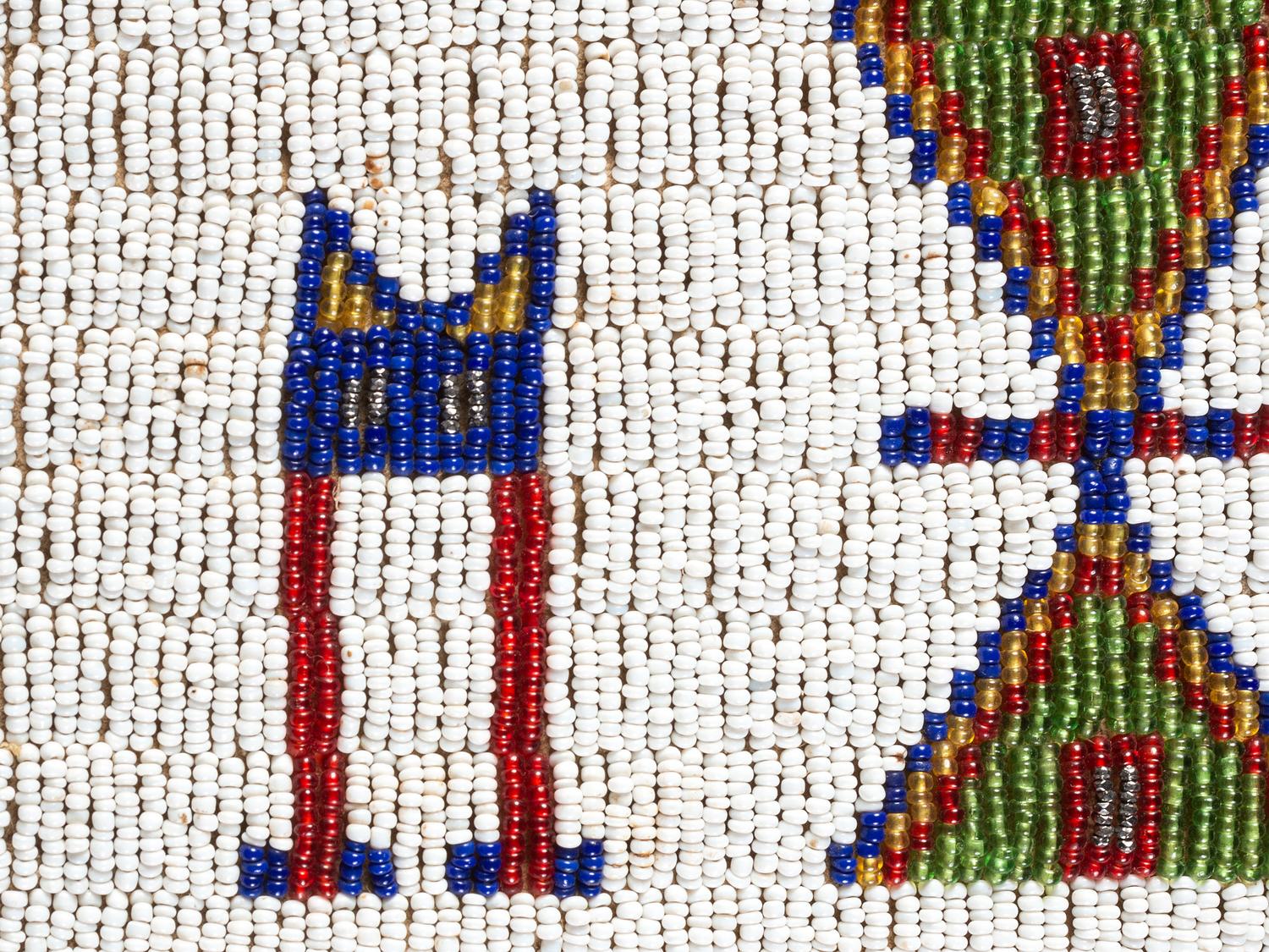 Sioux Beaded Hide Tobacco Bag