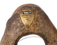 [CIVIL WAR]. Enlisted McClellan Saddle with full rawhide seat, black leather side skirts, and stirrup covers. 1859.