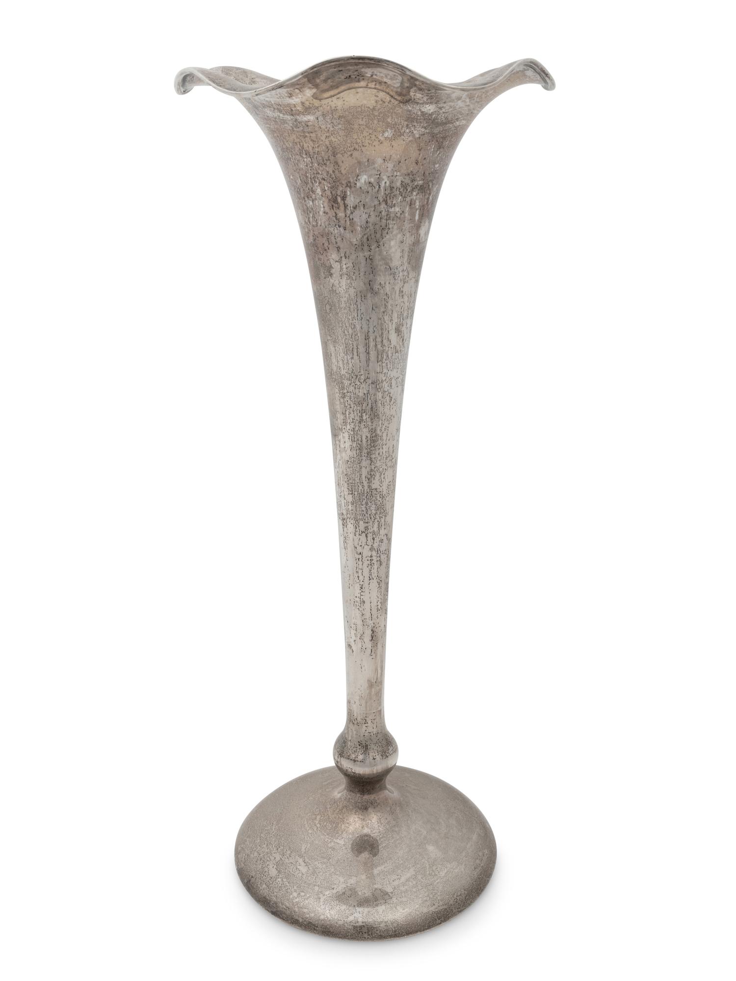 A Shreve & Co. Silver Trumpet Vase