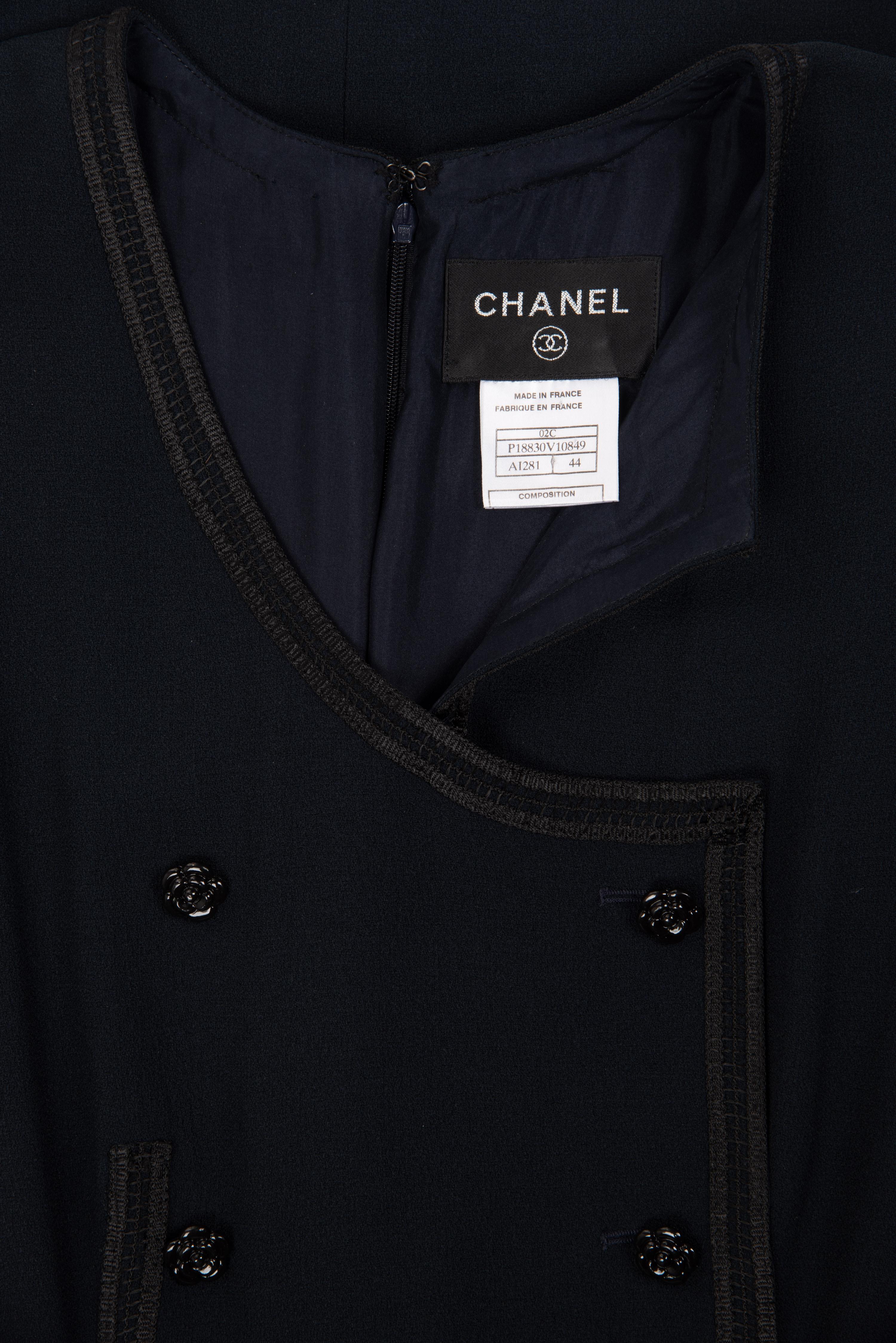 Chanel Crepe Double Breast Dress, Cruise 2002