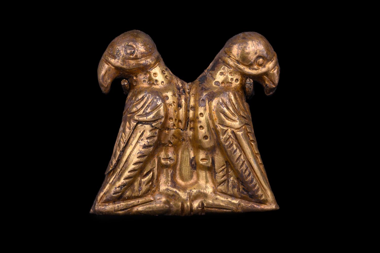 Four Thracian Gilt-Silver Double Eagle Plaques