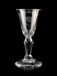 A Jacob Sang-Attributed Dutch Engraved Wine Glass