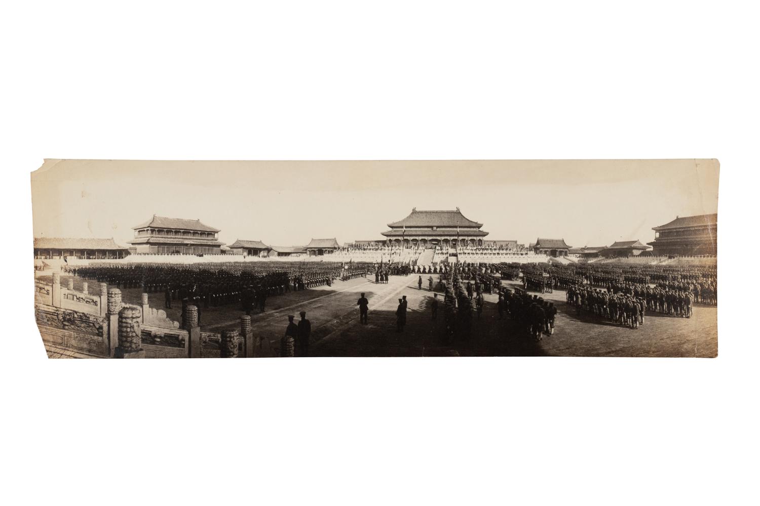 Six Panoramic Photographs of the Hall of Supreme Harmony (Tai-he Dian) During the Boxer Rebellion, 1900