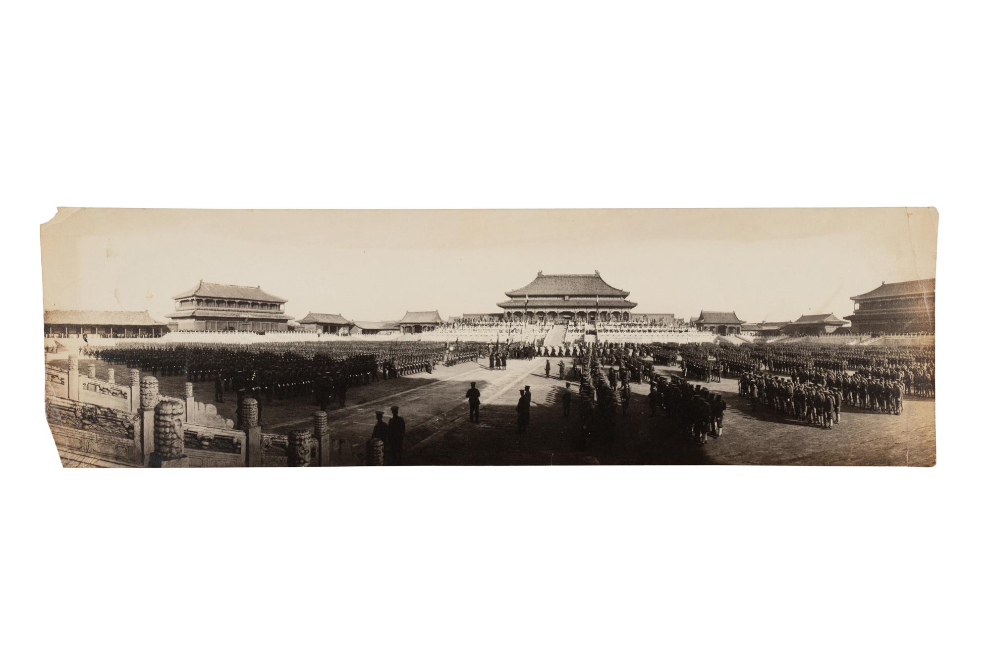 Six Panoramic Photographs of the Hall of Supreme Harmony (Tai-he Dian) During the Boxer Rebellion, 1900