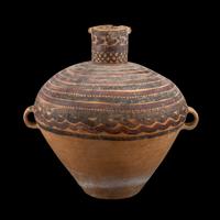 A Chinese Painted Pottery Handled Jar