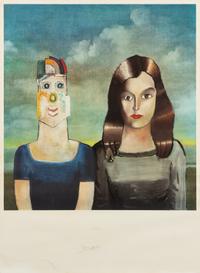 Saul Steinberg, (American-Romanian, 1914-1999), Couple, 1971