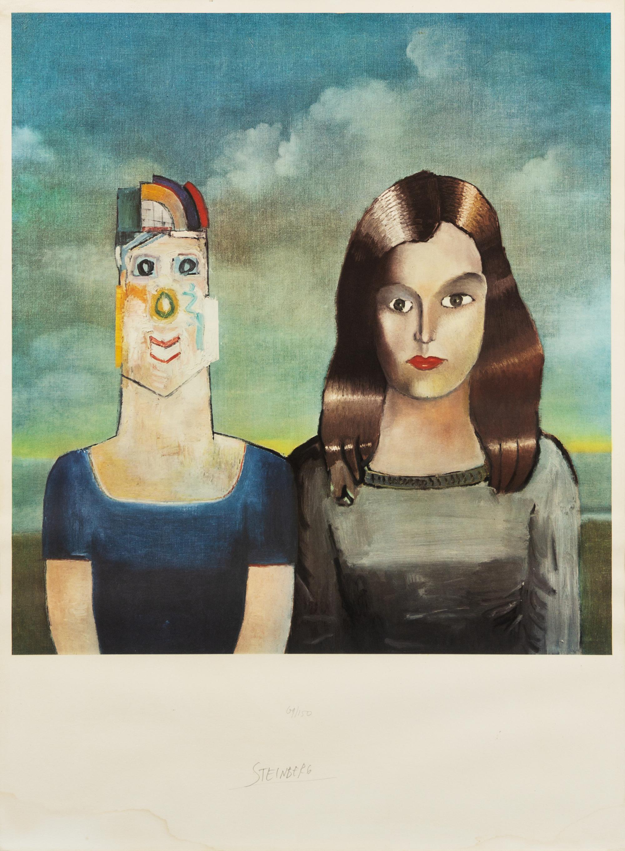 Saul Steinberg, (American-Romanian, 1914-1999), Couple, 1971