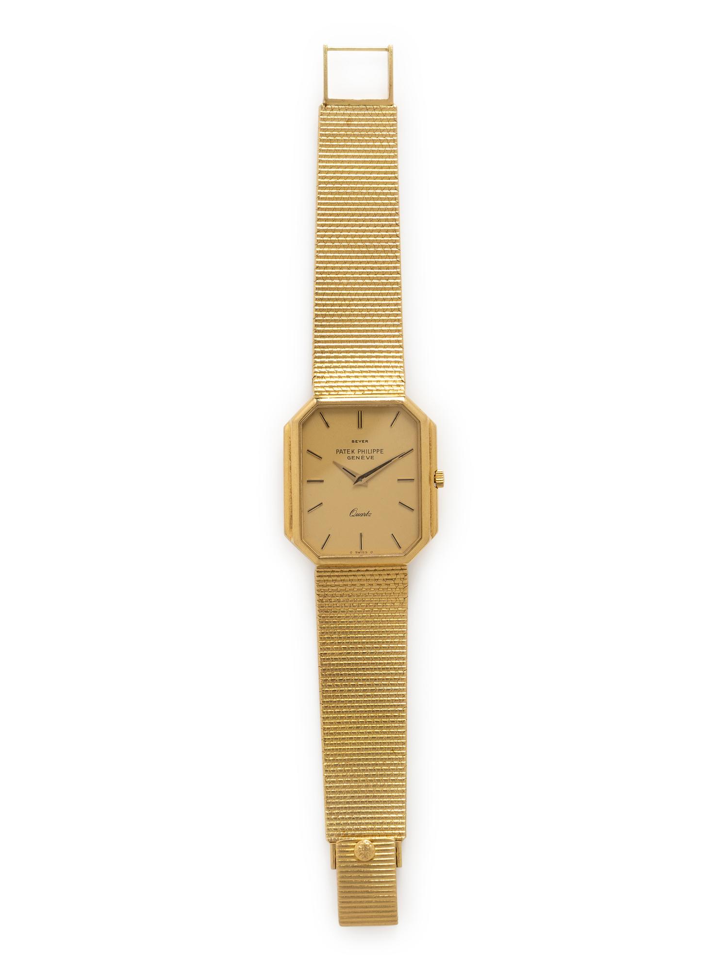 PATEK PHILIPPE, RETAILED BY AND SIGNED 'BEYER', REF. 3853 18K YELLOW GOLD WATCH