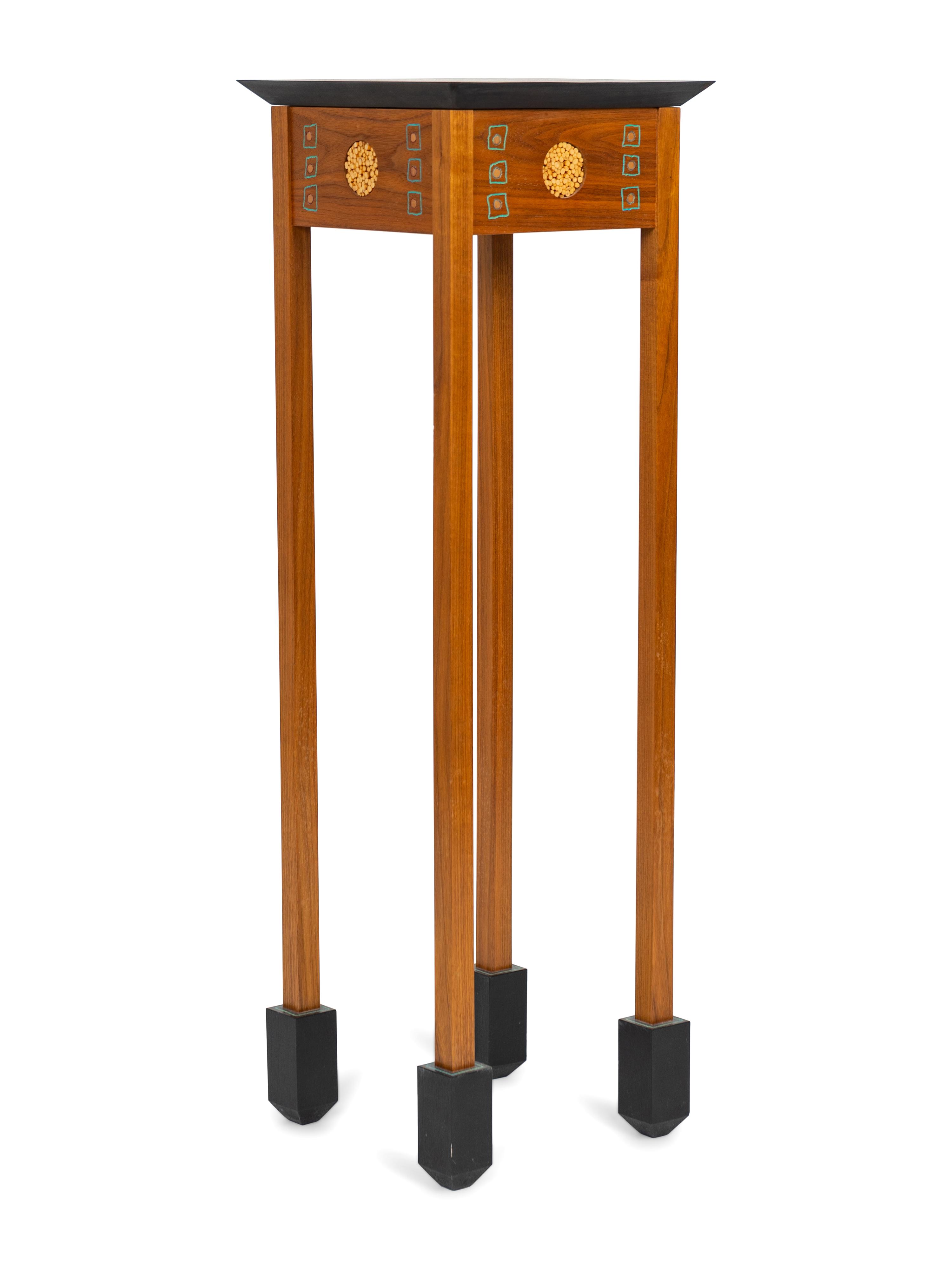 A Studio Craft Wood Telephone Table by Andy Buck (American, 20th Century)