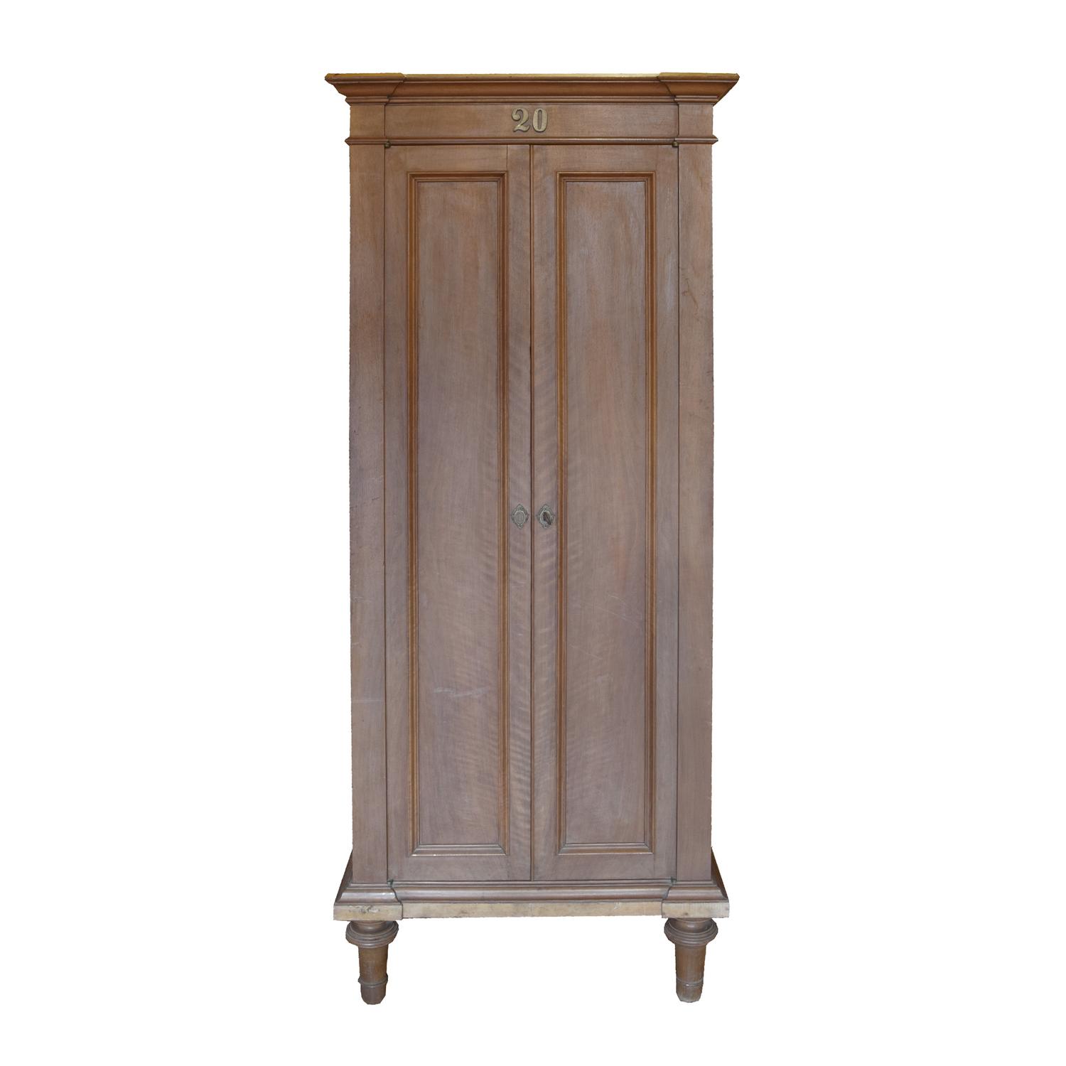 A Pair of Italian Walnut Specimen Cabinets 31" W x 19.5" D x 74.25" H — Italy, 19th Century