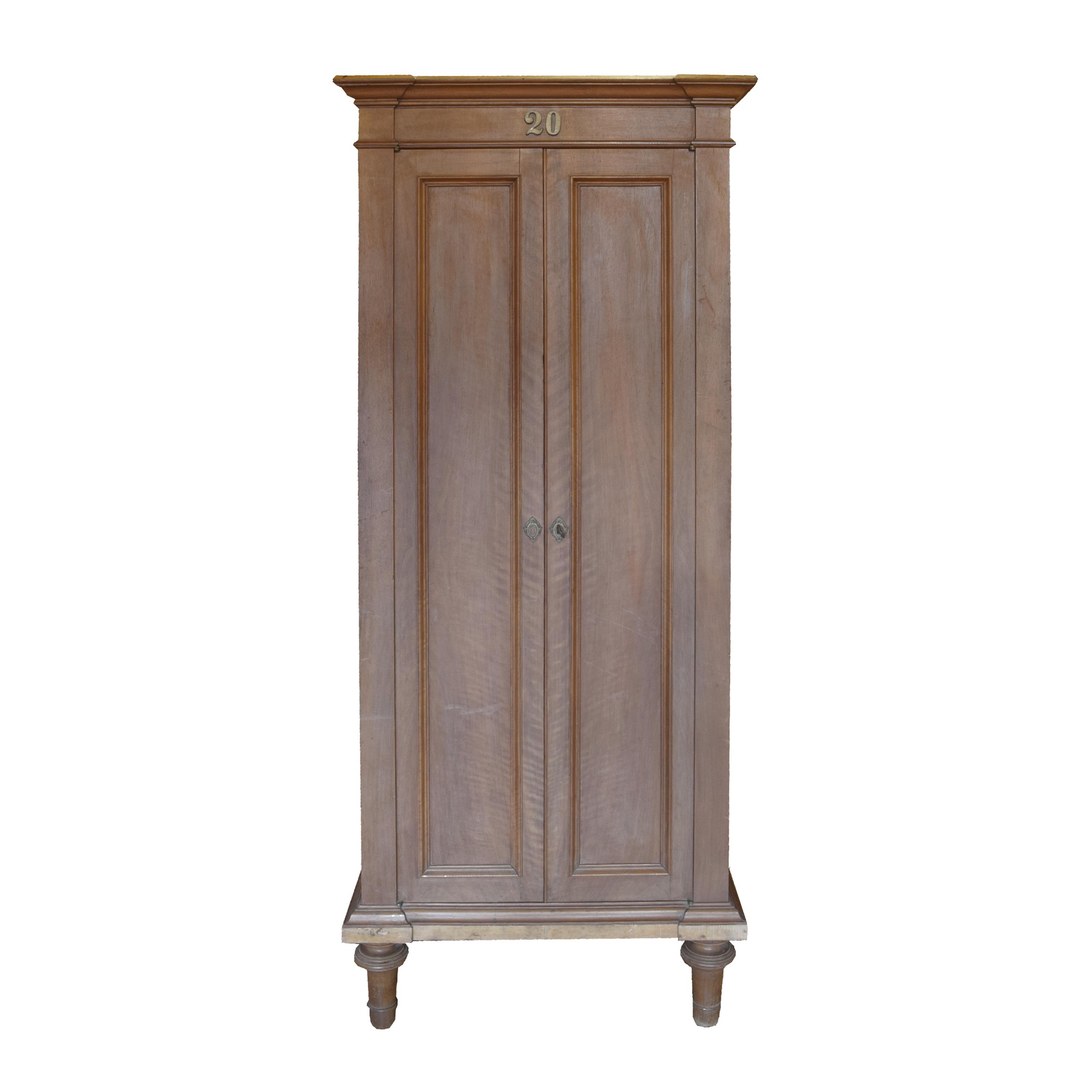 A Pair of Italian Walnut Specimen Cabinets 31" W x 19.5" D x 74.25" H — Italy, 19th Century