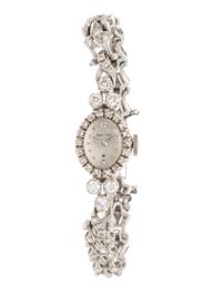 HAMILTON, DIAMOND AND WHITE GOLD WATCH