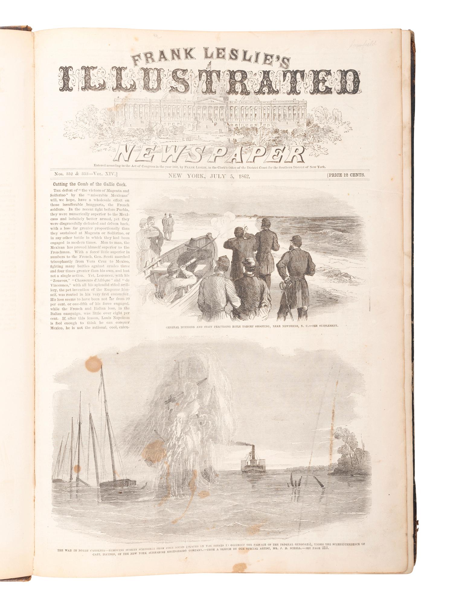 [NEWSPAPERS]. Frank Leslie's Ilustrated Newspaper .