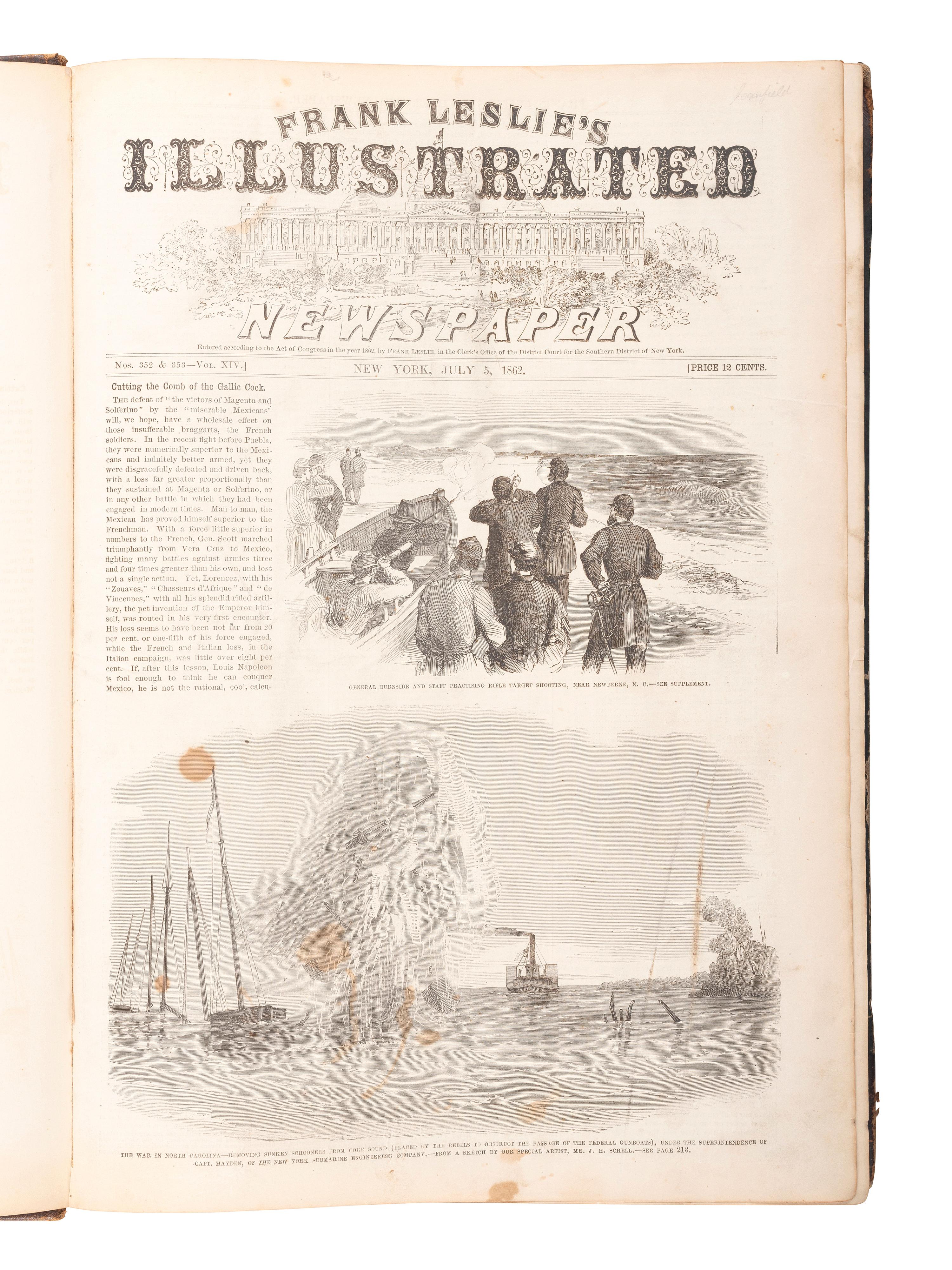 [NEWSPAPERS]. Frank Leslie's Ilustrated Newspaper .