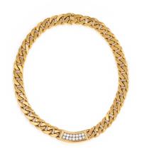 YELLOW GOLD AND DIAMOND NECKLACE