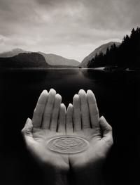 Jerry Uelsmann (1934-2022) Untitled (Hands holding water), 2002