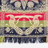 An assorted collection of five woven wool coverlets and one quilt; 19th century