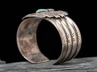 Navajo Heavy Ingot and Turquoise Cuff Bracelet, Collected by Hoffman Birney (1891-1958)
