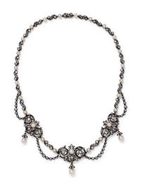 DIAMOND AND PEARL NECKLACE