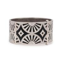 TIFFANY & CO., FRANCE, DIAMOND AND LACQUER 'FAN' BANGLE BRACELET