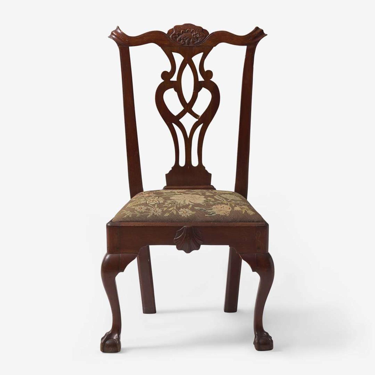 A Chippendale carved walnut side chair Philadelphia, PA, circa 1770