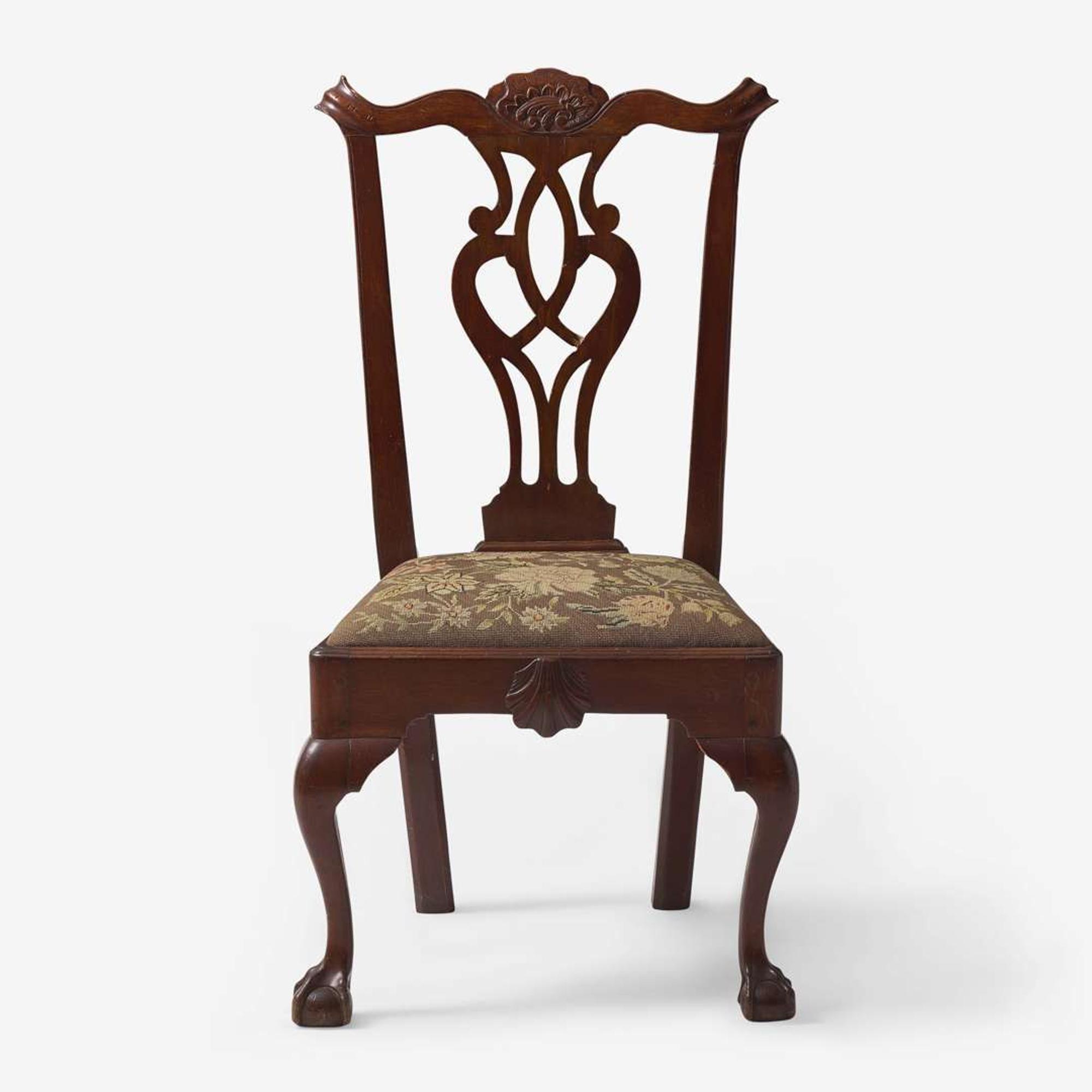 A Chippendale carved walnut side chair Philadelphia, PA, circa 1770