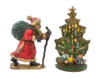 Two Victorian Cast Iron Doorstops Height of tallest 11 1/4 inches.