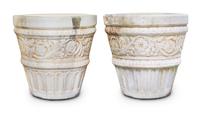 A Set of Six Baroque-Style Terracotta Planters Height of tallest 29 inches. — 20TH CENTURY