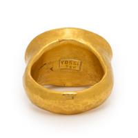 Yossi Harari, Tiger's Eye Quartz and Yellow Gold Ring